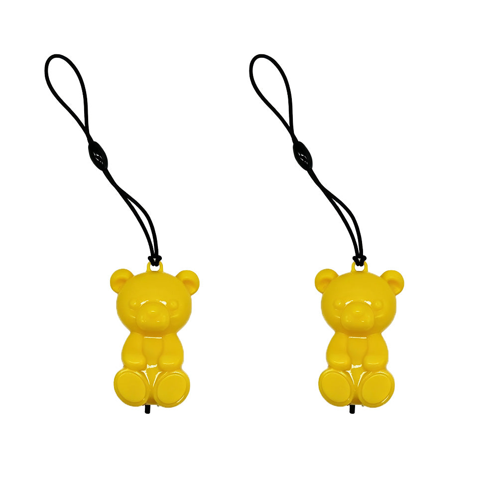 COMMIXCN LED Glowing Bear Keychain Charm – Night‑Run Safety Warning Light