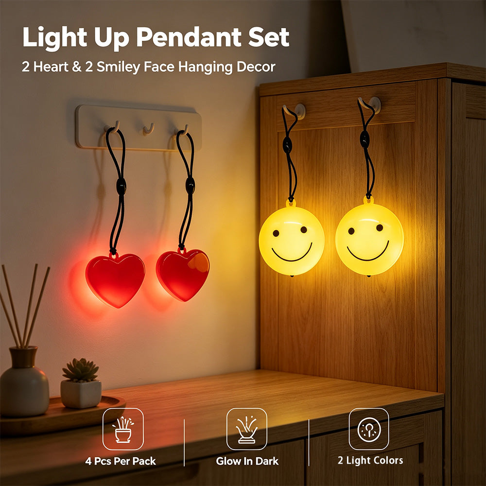 COMMIXCN LED Glowing Bear Keychain Charm – Night‑Run Safety Warning Light