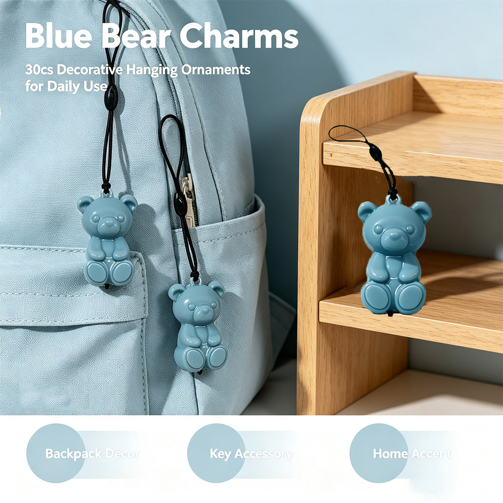 COMMIXCN LED Glowing Bear Keychain Charm – Night‑Run Safety Warning Light