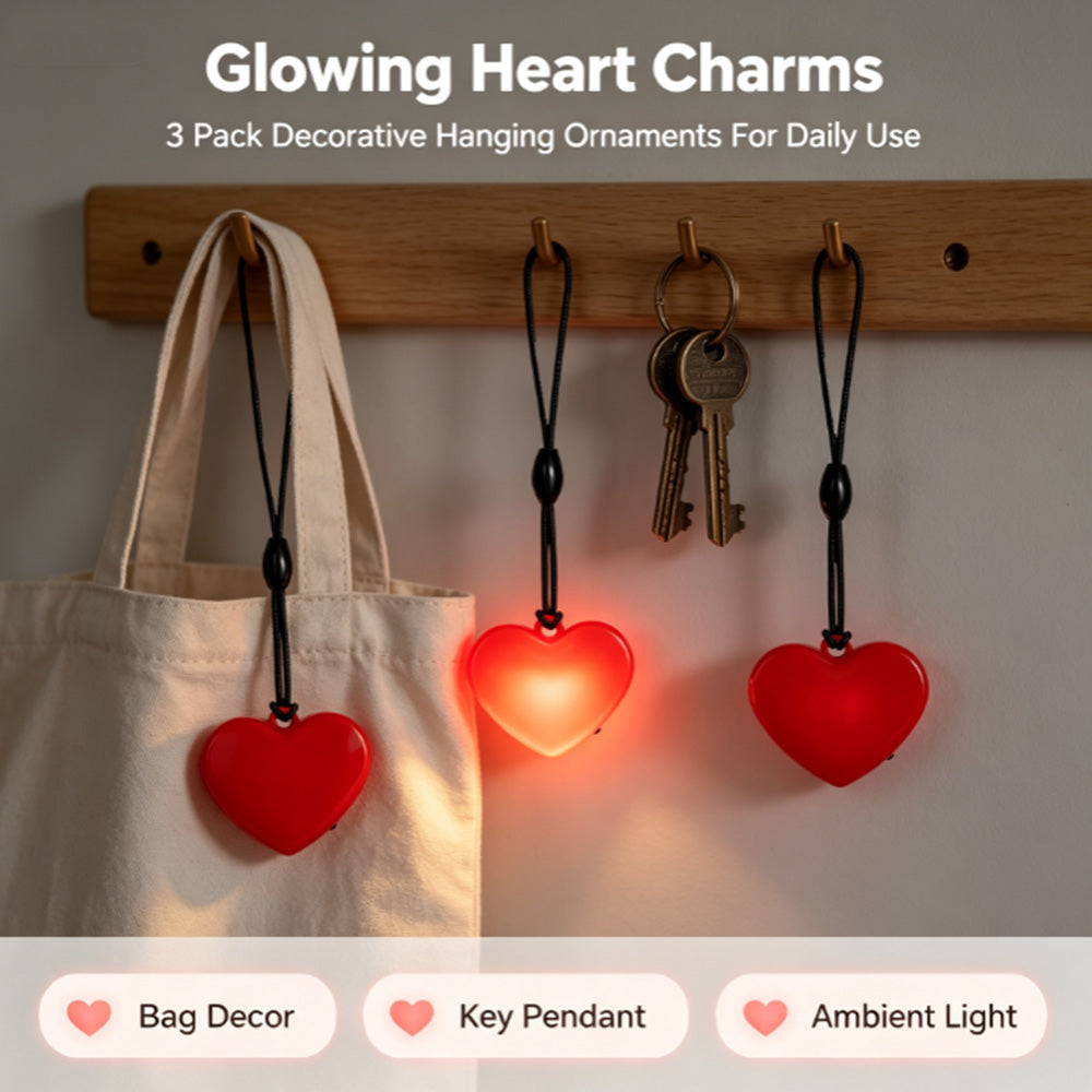 COMMIXCN LED Glowing Bear Keychain Charm – Night‑Run Safety Warning Light