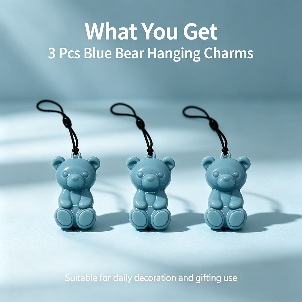 COMMIXCN LED Glowing Bear Keychain Charm – Night‑Run Safety Warning Light