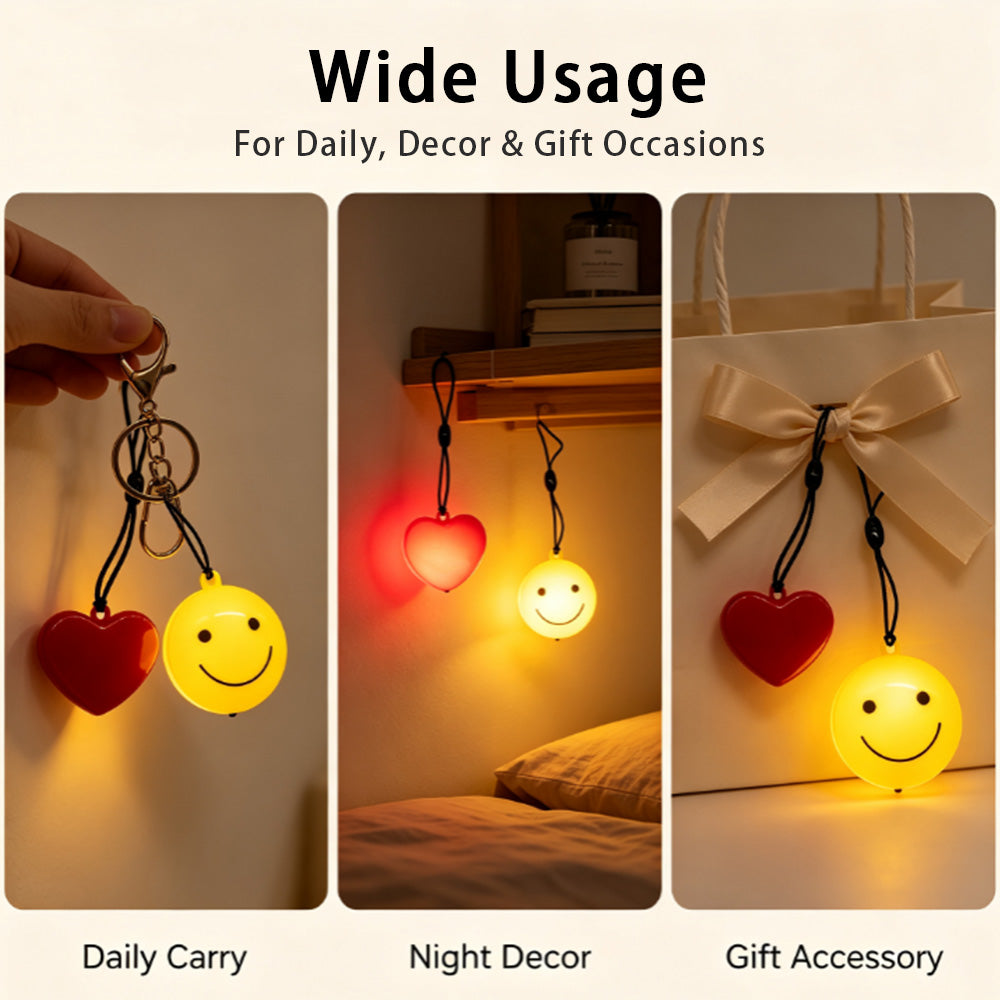 COMMIXCN LED Glowing Bear Keychain Charm – Night‑Run Safety Warning Light
