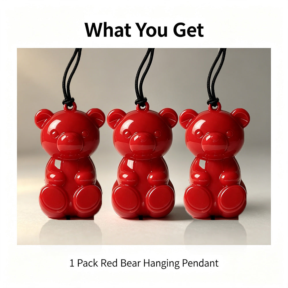 COMMIXCN LED Glowing Bear Keychain Charm – Night‑Run Safety Warning Light